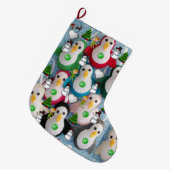 Grande Chaussette De Noël Réservoir de Noël, Pingouin (Devant (Accrochage))