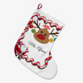 Grande Chaussette De Noël Réservoir de Noël, Rennes (Devant (Accrochage))