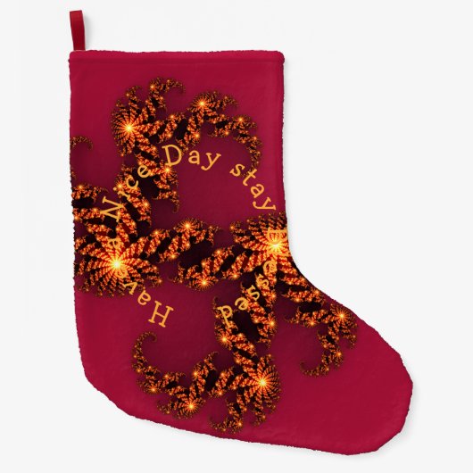 Grande Chaussette De Noël Restez béni Bonne journée (Devant)