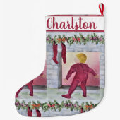 Grande Chaussette De Noël Réveillon de Noël (Dos)