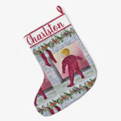 Grande Chaussette De Noël Réveillon de Noël (Dos (Accrochage))