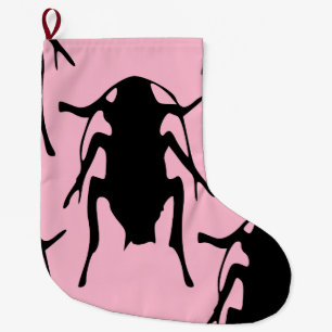 Grande Chaussette De Noël roaches roses xmas noël stockage