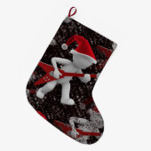 Grande Chaussette De Noël rockstar père Noël noël bas (Devant (Accrochage))