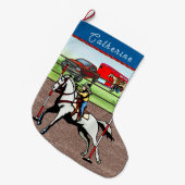 Grande Chaussette De Noël Rodéo Occidentale Petit Cowgirl Pose (Devant (Accrochage))