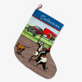 Grande Chaussette De Noël Ropage de vachette occidentale (Devant (Accrochage))