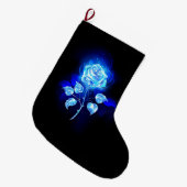 Grande Chaussette De Noël Rose bleu brûlant (Devant (Accrochage))