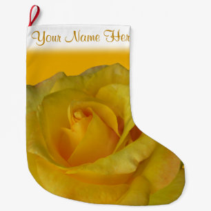 Grande Chaussette De Noël Rose Jaune Stocking Rose Noël Stocking Custo