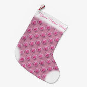 Grande Chaussette De Noël Rose Rose Stocking Rose Noël Stocking Custom (Devant (Accrochage))