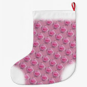 Grande Chaussette De Noël Rose Rose Stocking Rose Noël Stocking Custom (Dos)