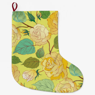 Grande Chaussette De Noël Roses 4