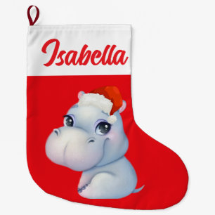 Grande Chaussette De Noël Rouge Joyeux Noël hippie animal de compagnie Noël 
