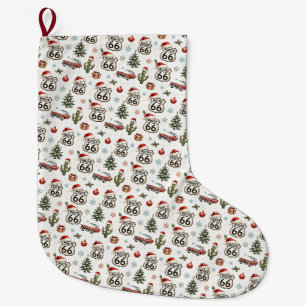 Grande Chaussette De Noël Route 66 Mantel de Noël Magique