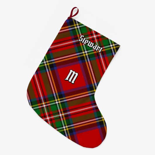Grande Chaussette De Noël Royal Stewart Tartan (Devant (Accrochage))