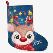 Grande Chaussette De Noël Rudolph (Devant)