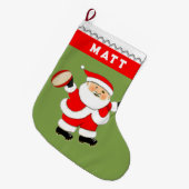 Grande Chaussette De Noël Rugby personnalisé (Devant (Accrochage))
