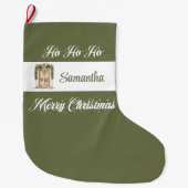 Grande Chaussette De Noël Rustic earthy Scandinavian personalized christmas (Devant)