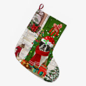 Grande Chaussette De Noël Saint Bernard Chien Noël (Devant (Accrochage))
