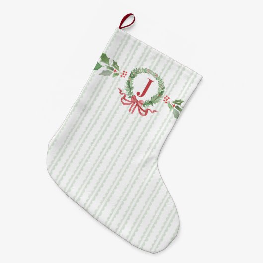 Grande Chaussette De Noël Saint-Jacques vert clair (Devant (Accrochage))