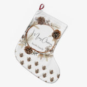 Grande Chaussette De Noël Salutations de Noël (Devant (Accrochage))