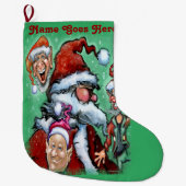Grande Chaussette De Noël Santa Claus (Devant)