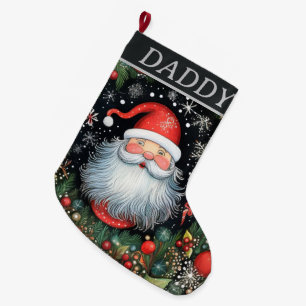 Grande Chaussette De Noël Santa Claus