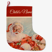 Grande Chaussette De Noël Santas (Devant)