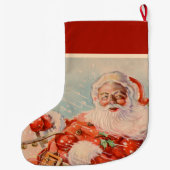 Grande Chaussette De Noël Santas (Dos)