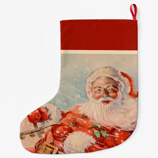 Grande Chaussette De Noël Santas (Dos)