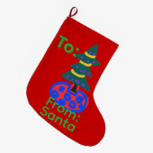 Grande Chaussette De Noël sapin de Noël (Devant (Accrochage))