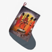 Grande Chaussette De Noël Scène africaine de nativité de Noël (Devant (Accrochage))