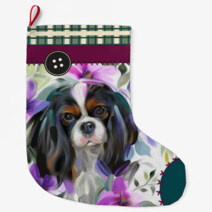 Grande Chaussette De Noël Séjour de Noël du tricolor Cavalier  vérificateur