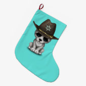 Grande Chaussette De Noël Shérif mignon de loup de bébé (Devant (Accrochage))