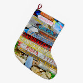 Grande Chaussette De Noël Signe de distance (Devant (Accrochage))