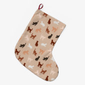 Grande Chaussette De Noël Silhouette de chat (Devant (Accrochage))