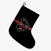 Grande Chaussette De Noël Silhouette de Ninja (Devant (Accrochage))