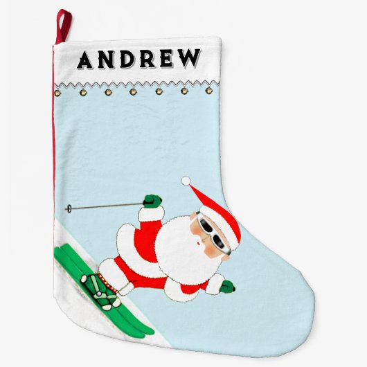 Grande Chaussette De Noël Ski Ski Ski (Devant)