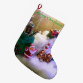 Grande Chaussette De Noël Snow Village - Terrarium Photo -   (Devant (Accrochage))