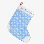 Grande Chaussette De Noël Snowflake Stocking Custom Blue Christmas Stockings (Devant (Accrochage))