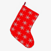 Grande Chaussette De Noël Snowflakes Christmas Stocking (Devant (Accrochage))