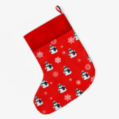Grande Chaussette De Noël Snowmen et Snowflakes (Dos (Accrochage))