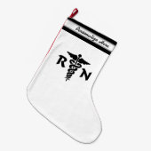 Grande Chaussette De Noël Soins de RN d'infirmières (Devant (Accrochage))