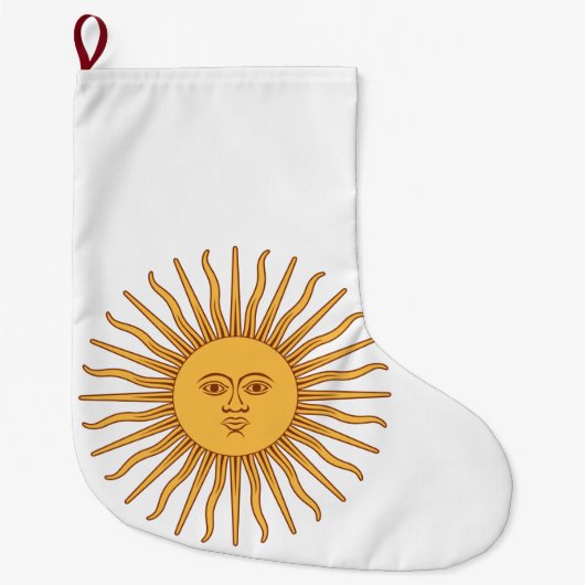 Grande Chaussette De Noël Soleil argentin (Devant)