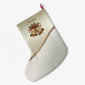 Grande Chaussette De Noël Sonnerie de Noël Or Stocker (Dos (Accrochage))
