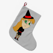 Grande Chaussette De Noël sorcière chibi (Devant (Accrochage))