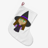 Grande Chaussette De Noël sorcière chibi (Devant (Accrochage))