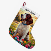 Grande Chaussette De Noël Springer Spaniel  (Devant (Accrochage))