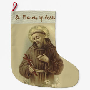 Grande Chaussette De Noël St Francis d'Assisi