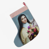 Grande Chaussette De Noël St personnalisé Therese la petite fleur (Dos (Accrochage))