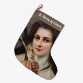 Grande Chaussette De Noël St Therese la Petite Fleur (Devant (Accrochage))