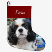 Grande Chaussette De Noël Stationnement de Noël Tri Cavalier (Devant)